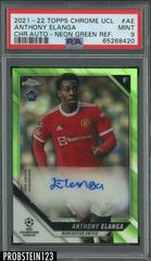Anthony Elanga [Neon Green Refractor] #CA-AE Soccer Cards 2021 Topps Chrome UEFA Champions League Autographs Prices
