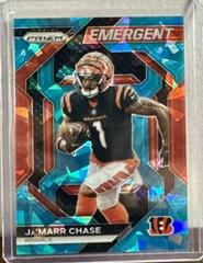Ja'Marr Chase [Blue Ice] #H-7 Football Cards 2023 Panini Prizm Emergent Prices