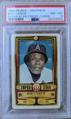 Rod Carew Baseball Cards 1983 Perma Graphics Super Star Credit Cards Prices
