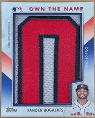 Xander Bogaerts Baseball Cards 2023 Topps Update Own the Name Relics Prices