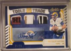 Matthew Stafford [Material Autograph] #TTT-3 Football Cards 2022 Panini Absolute Tools of the Trade Triple Prices