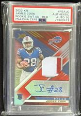James Cook [Red] #RSA-JC Football Cards 2022 Panini XR Rookie Swatch Autographs Prices