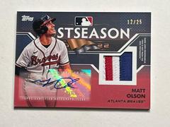 Matt Olson Baseball Cards 2023 Topps Postseason Performance Autographs Prices