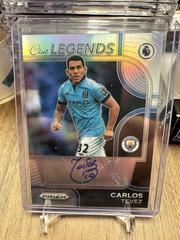 Carlos Tevez [Prizms Silver] #4 Soccer Cards 2022 Panini Prizm Premier League Club Legends Signatures Prices