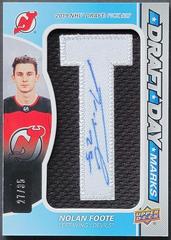 Nolan Foote #DDM-NF Hockey Cards 2021 SP Game Used Draft Day Marks Autographs Prices