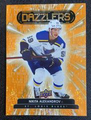 Nikita Alexandrov [Orange] Hockey Cards 2022 Upper Deck Dazzlers Prices