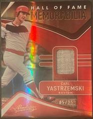 Carl Yastrzemski [Spectrum Red] #HFM-CY Baseball Cards 2022 Panini Absolute Hall of Fame Memorabilia Prices