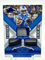 Amon Ra St. Brown [Blue] #PT-ASB Football Cards 2023 Panini Plates and Patches Patch Trio Prices