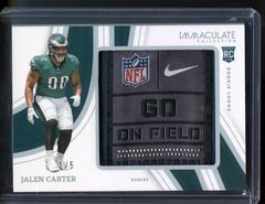 Jalen Carter #15 Football Cards 2023 Panini Immaculate Rookie Patch Prices