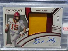 Brock Purdy [Ruby] #PP46 Football Cards 2022 Panini Immaculate Collegiate Premium Rookie Patch Autographs Prices