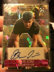 Bryan Acuna [Red] Baseball Cards 2021 Pro Set Autographs Prices