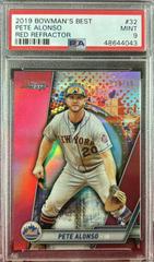 Pete Alonso [Red Refractor] #32 Baseball Cards 2019 Bowman's Best Prices