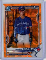 Manuel Beltre [Orange] #BCP-244 Baseball Cards 2021 Bowman Chrome Sapphire Prospects Prices