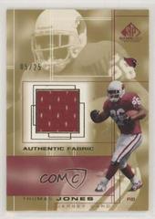 Thomas Jones [Gold] Football Cards 2001 SP Game Used Authentic Fabric Prices