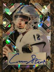 Carson Strong [Black Crystal] #P-CS1 Football Cards 2022 Leaf Portrait Metal Draft Prices
