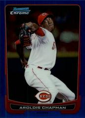 Aroldis Chapman [Gold Refractor] #210 Baseball Cards 2012 Bowman Chrome Prices