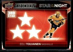 Eeli Tolvanen Hockey Cards 2021 Upper Deck Credentials 3rd Star of the Night Prices
