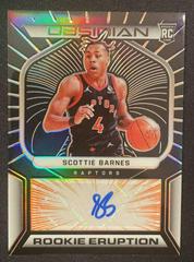 Scottie Barnes [Orange] Basketball Cards 2021 Panini Obsidian Rookie Eruption Signatures Prices