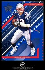 Tom Brady [True Blue] #56 Football Cards 2004 Leaf Rookies & Stars Longevity Prices