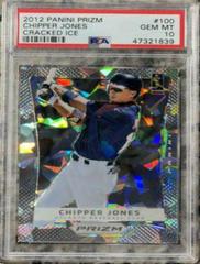 Chipper Jones [Cracked Ice] #100 Baseball Cards 2012 Panini Prizm Prices