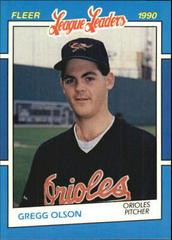 Gregg Olson Baseball Cards 1990 Fleer League Leaders Prices
