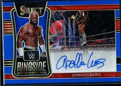 Apollo Crews [Blue Prizm] Wrestling Cards 2022 Panini Select WWE Ringside Action Signatures Prices