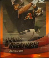 Jordan Lawlar [Orange] Baseball Cards 2022 Bowman Chrome Shades of Greatness Prices