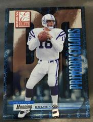 Peyton Manning [Blue] #PC-1 Football Cards 2001 Panini Donruss Elite Primary Colors Prices