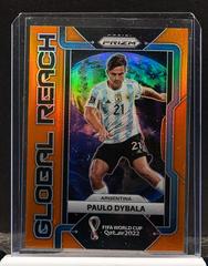 Paulo Dybala [Orange] Soccer Cards 2022 Panini Prizm World Cup Global Reach Prices