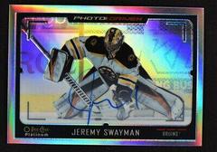 Jeremy Swayman [Rainbow Autograph] Hockey Cards 2021 O-Pee-Chee Platinum Photo Driven Prices