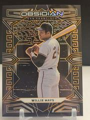 Willie Mays [Orange] Baseball Cards 2023 Panini Chronicles Obsidian Prices