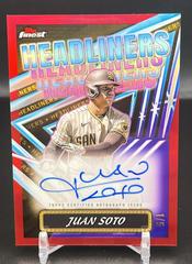 Juan Soto [Red] Baseball Cards 2023 Topps Finest Headliners Autographs Prices