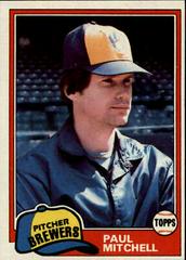 Paul Mitchell #449 Baseball Cards 1981 Topps Prices