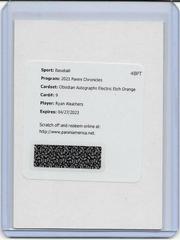 Ryan Weathers [Orange] Baseball Cards 2021 Panini Chronicles Obsidian Autographs Prices