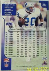 Barry Sanders #33 Football Cards 2000 Leaf Rookies & Stars Prices