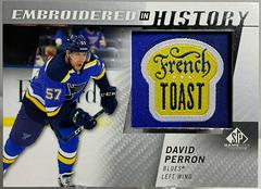David Perron #29 Hockey Cards 2021 SP Game Used Embroidered in History Prices