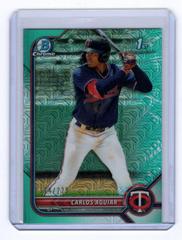 Carlos Aguiar [Aqua Refractor Mega Box Mojo] #BCP-1 Baseball Cards 2022 Bowman Chrome Prospects Prices