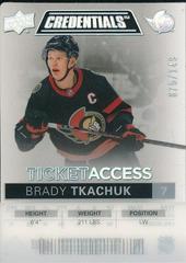 Brady Tkachuk #TA-BT Hockey Cards 2021 Upper Deck Credentials Ticket Access Acetate Prices