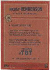 Rickey Henderson #155 Baseball Cards 2020 Topps Throwback Thursday Prices