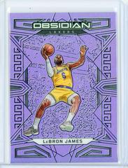 LeBron James [Purple Flood] #36 Basketball Cards 2022 Panini Obsidian Prices
