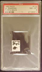 Al Simmons [Purple Back] #102 Baseball Cards 1950 R423 Prices