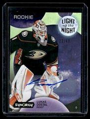 Lukas Dostal [Green Autograph] #LNR-DO Hockey Cards 2022 Upper Deck Synergy Light Up The Night Rookies Prices