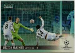 Weston McKennie [Aqua Refractor] Soccer Cards 2020 Stadium Club Chrome UEFA Champions League Prices