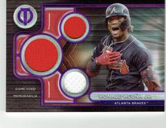 Ronald Acuna Jr. [Purple] #TTR-RA Baseball Cards 2024 Topps Tribute Triple Relic Prices