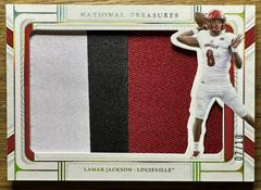 Lamar Jackson [Gold] #SIL-LJA Football Cards 2022 Panini National Treasures Collegiate Silhouettes Prices
