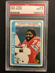 Tony McGee Football Cards 1978 Topps Prices