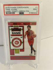 Trae Young [Game Ticket Green Foil] #1 Basketball Cards 2019 Panini Contenders Prices