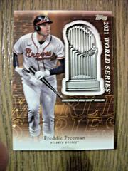 Freddie Freeman Baseball Cards 2023 Topps Update Commemorative World Series Trophy Medallion Prices