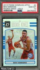 Ben Simmons [Holo] #2 Basketball Cards 2016 Panini Donruss Optic Rookie Kings Prices