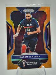 Karim Benzema [Orange] #99 Soccer Cards 2022 Panini Prizm World Cup Prices